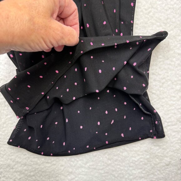 Cabi 2 Pc Wide Leg Crop Pants Set Impetuous Black Pink Micro Dot Retro Size S - Picture 9 of 14